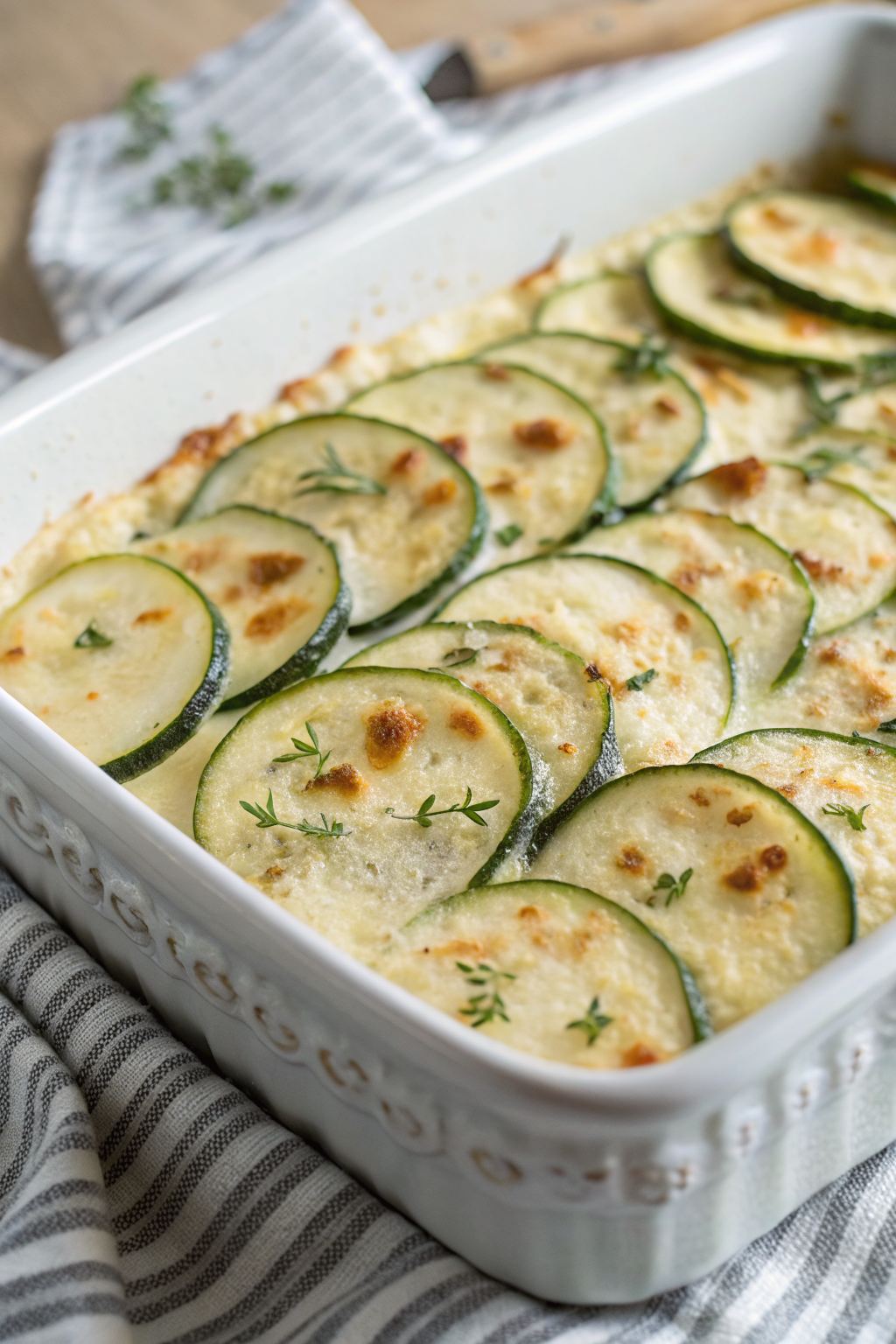 Creamy Parmesan Baked Zucchini Recipe