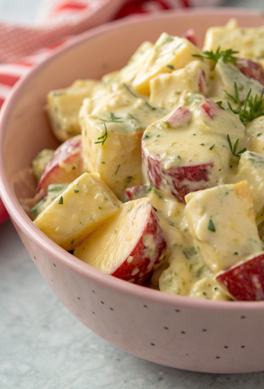 Healthier Red Skin Potato Salad