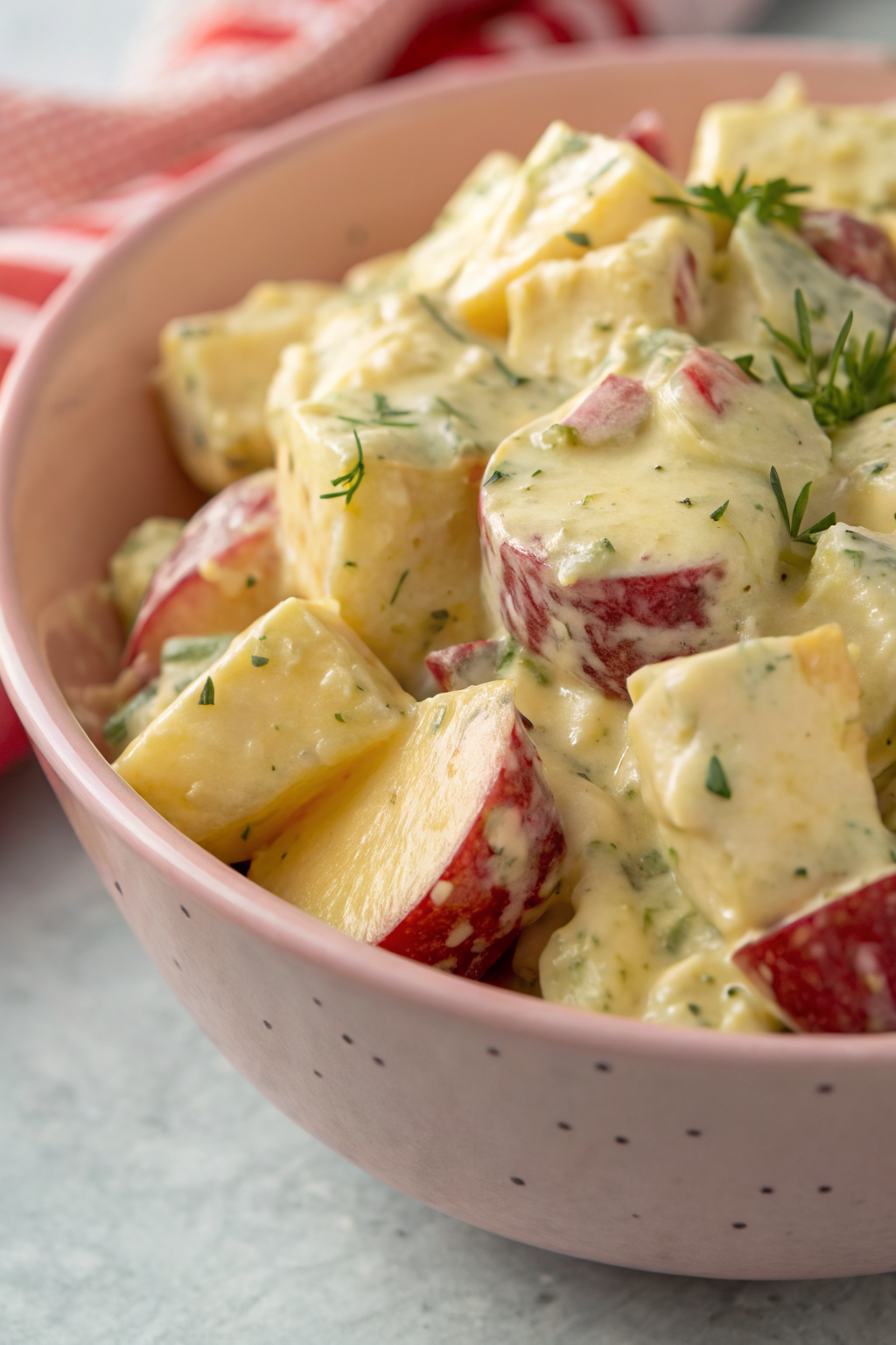 Healthier Red Skin Potato Salad