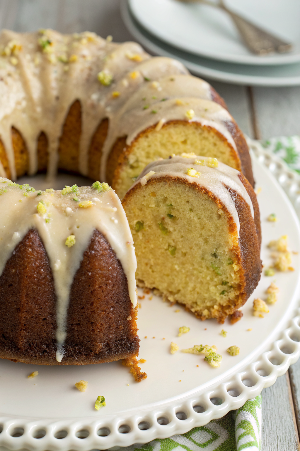 Lemon Zucchini Cake With Sweet Lemon Glaze