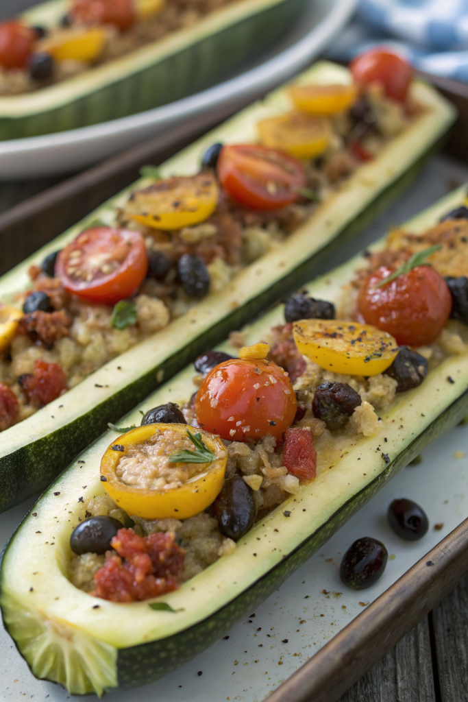 Mediterranean Stuffed Zucchini Recipe