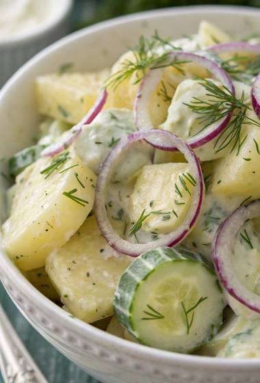 Potato and Cucumber Salad with Creamy Dill Dressing