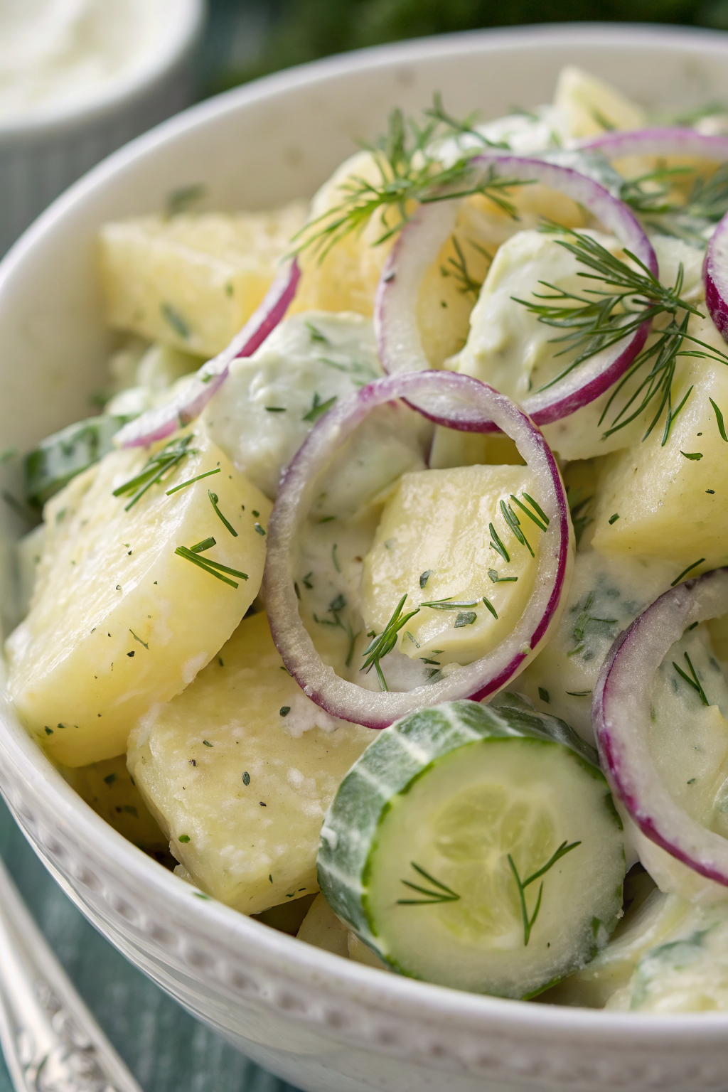 Potato and Cucumber Salad with Creamy Dill Dressing
