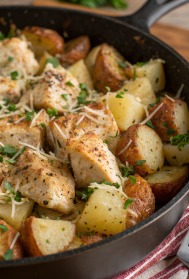Garlic Parmesan Chicken and Potatoes Recipe