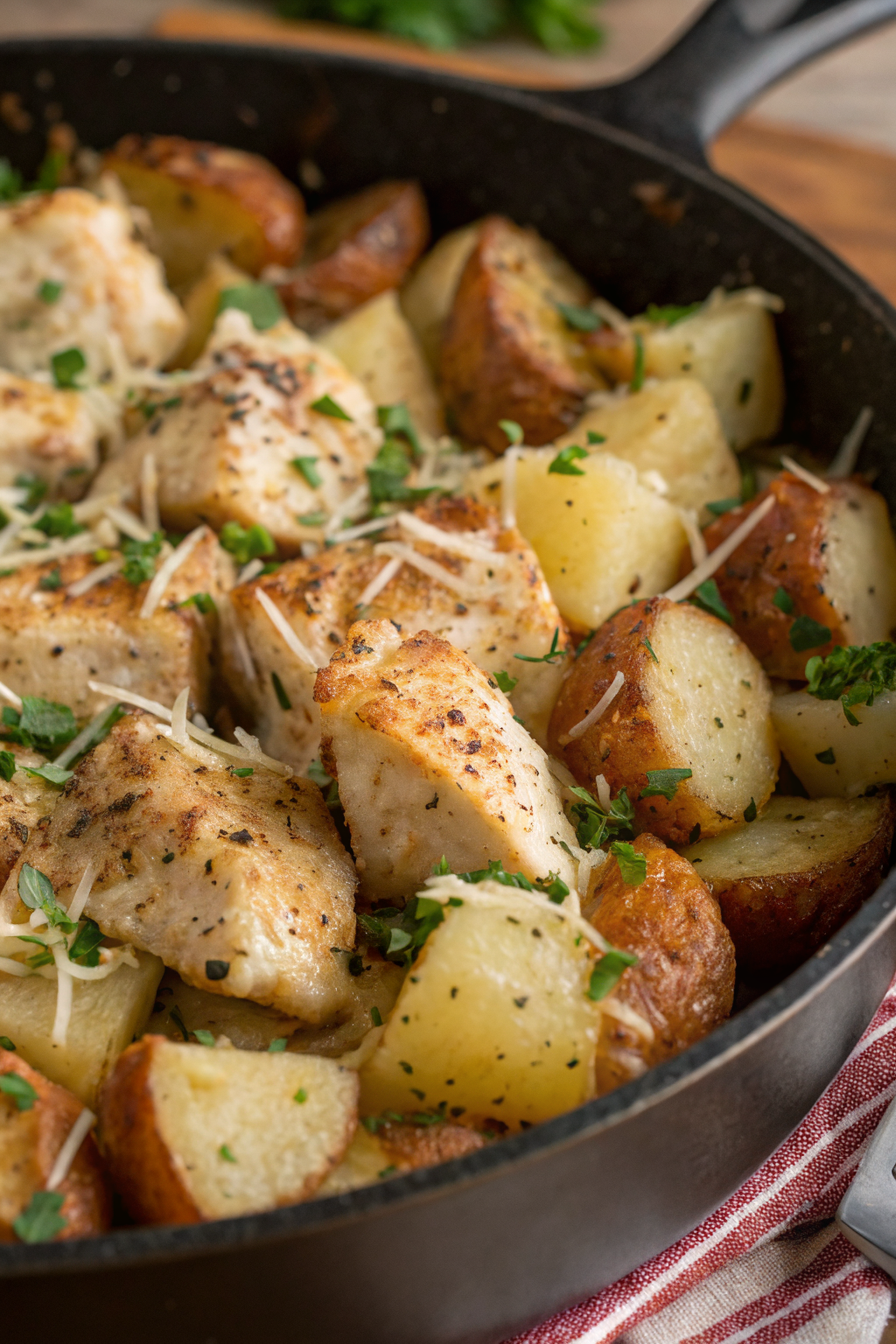 Garlic Parmesan Chicken and Potatoes Recipe