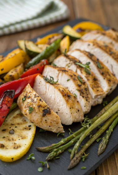 Grilled Garlic Herb Chicken and Veggies